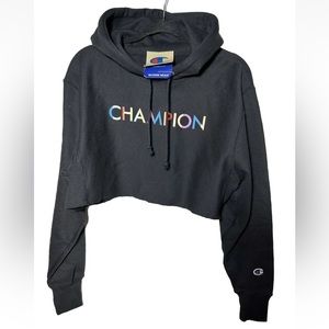Champion Reverse Weave Heavy Weight Women’s Crop Top Hoodie Size XS